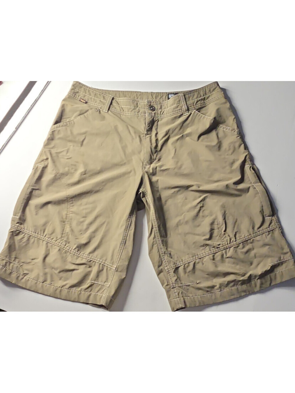 Kuhl Renegade Hiking Shorts 38 Mens Khaki Nylon Stretch Cargo  5 Pockets